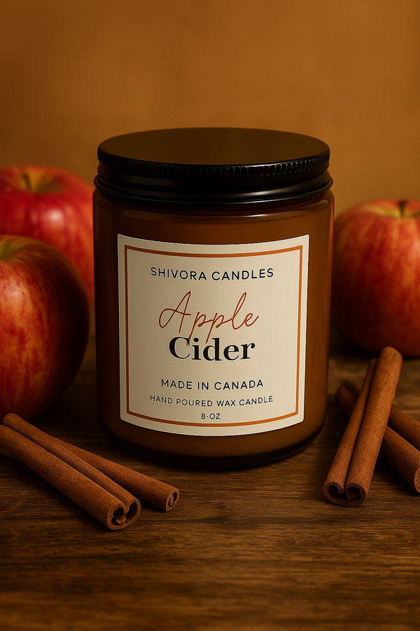 Embrace Autumn All Year Long with Shivora’s Apple Cider Soy Candle
