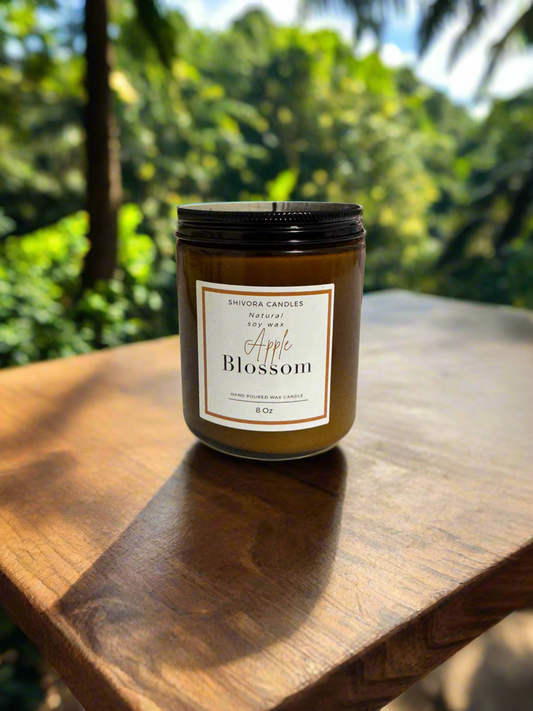 Fresh, Floral, and Elegant: Discover the Apple Blossom Soy Candle by Shivora