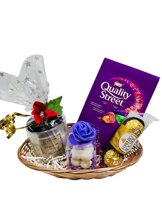 Shivora Candle  gift Basket  with chocolates