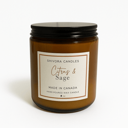 Citrus & Sage Soy Wax Candle – 8 oz | Clean, Herbal & Uplifting Home Scent - Shivora Candles