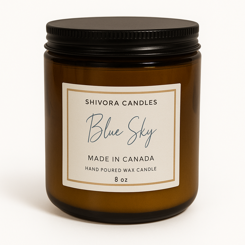 Blue Sky Soy Wax Candle – 8 oz - Shivora Candles
