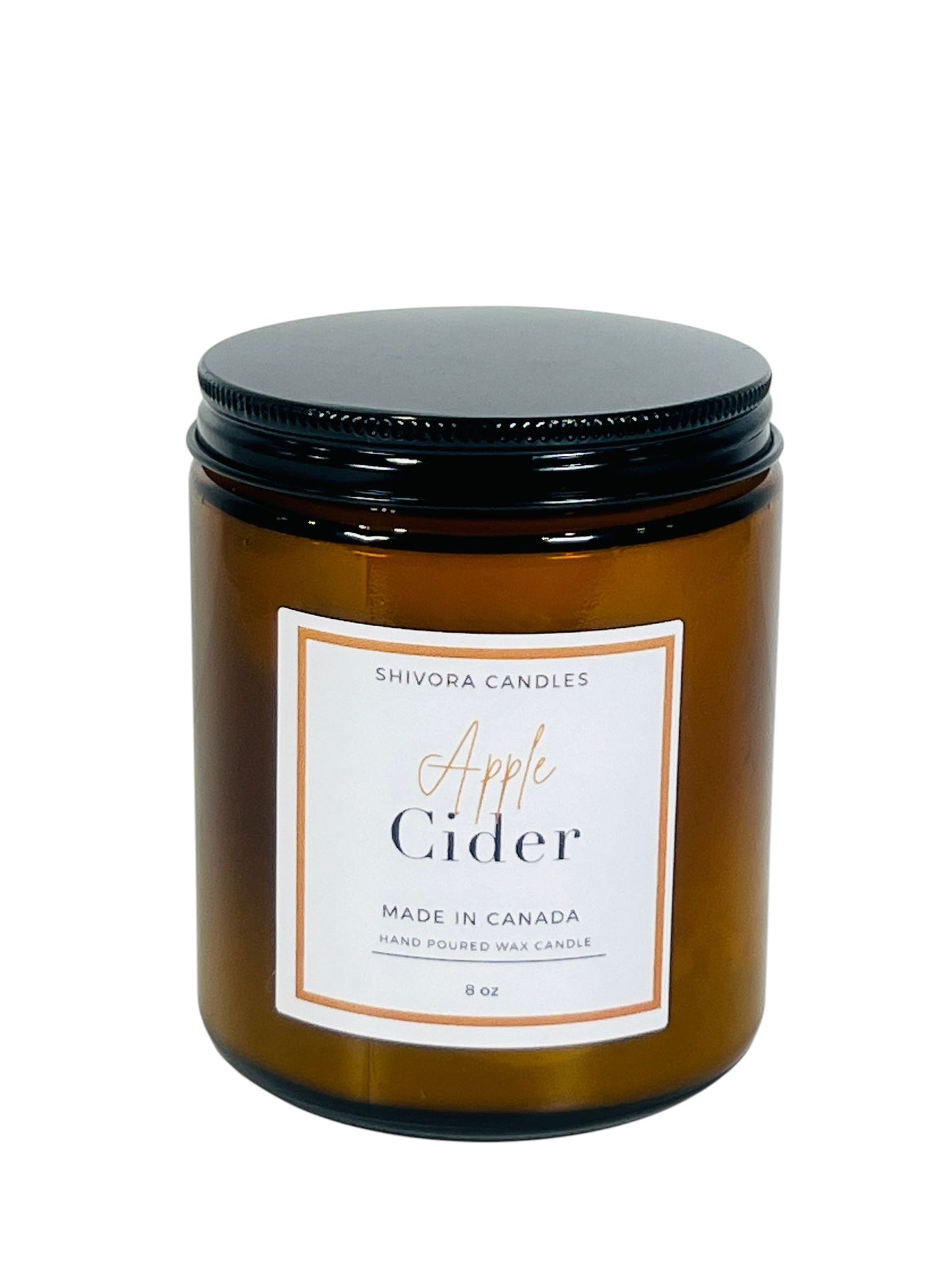 Shivora Apple Cider Fragrance Candle 8 oz Made By Soy Wax