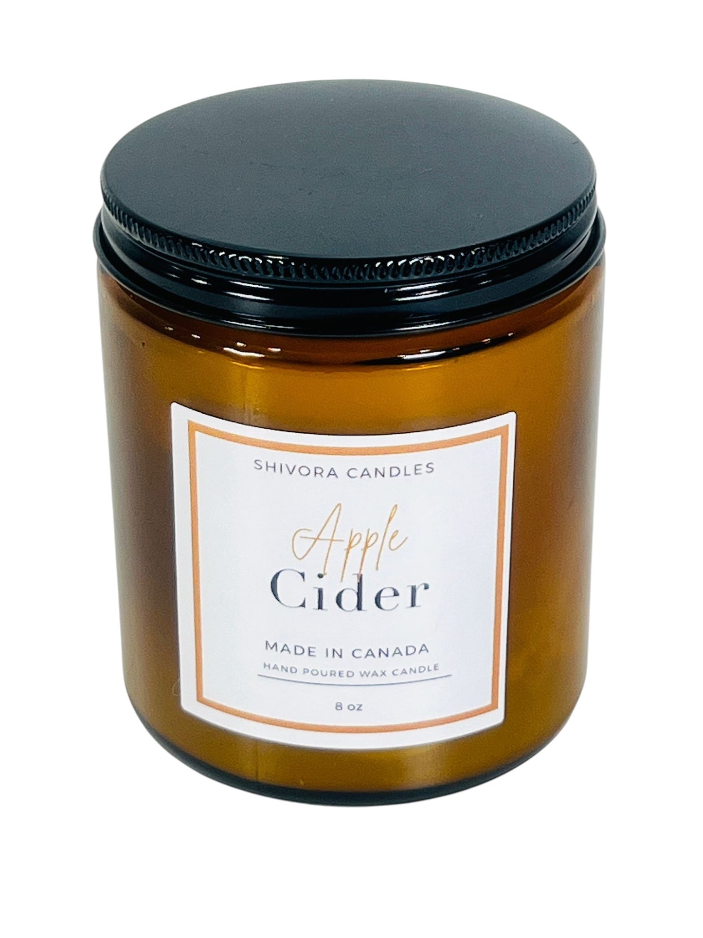 Shivora Apple Cider Fragrance Candle 8 oz Made By Soy Wax