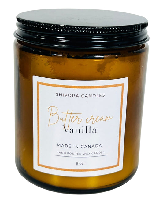 Shivora Butter Cream Vanilla  Fragrance Candle 8 Oz. On Sale