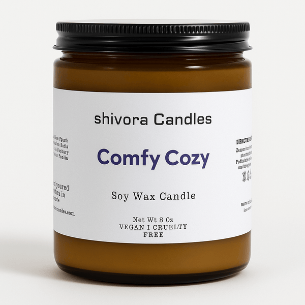 Comfy Cozy Soy Wax Candle – 8 oz | Warm, Soft & Comforting Scent for Home - Shivora Candles