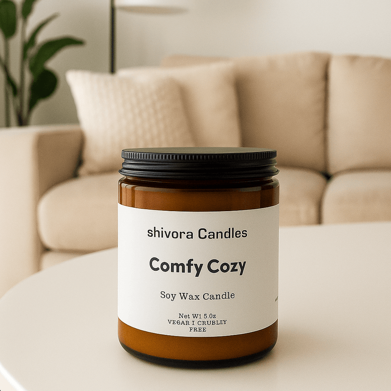 Comfy Cozy Soy Wax Candle – 8 oz | Warm, Soft & Comforting Scent for Home - Shivora Candles