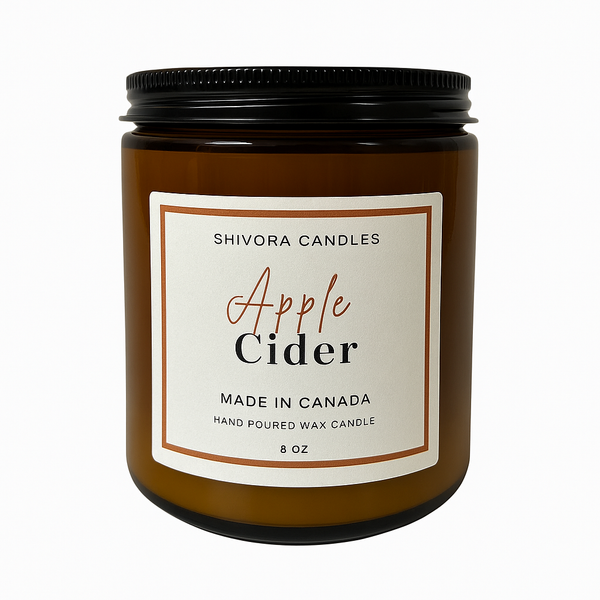 Apple Cider Soy Wax Candle – 8 oz | Warm, Spiced & Cozy Fall Scent - Shivora Candles