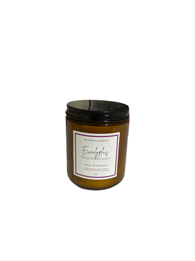 Eucalyptus french lavender scented candle 