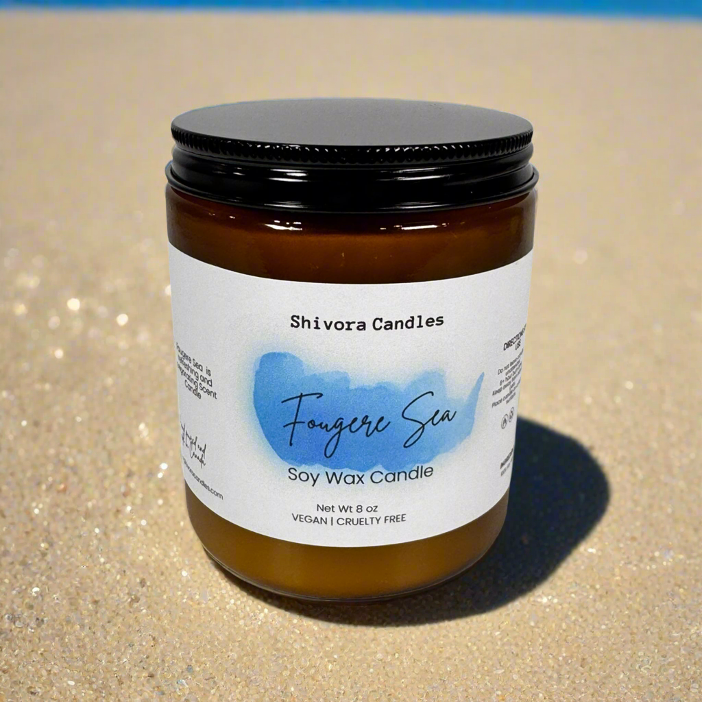 Fougère Sea Scented Candle – 8 Oz - Shivora Candles