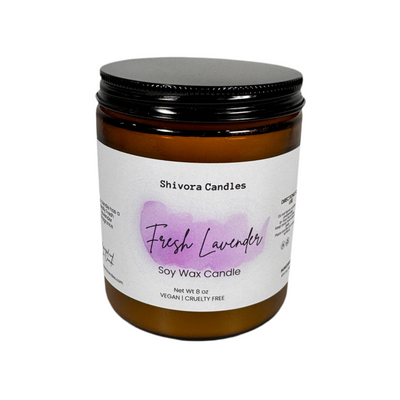 Fresh lavender candle
