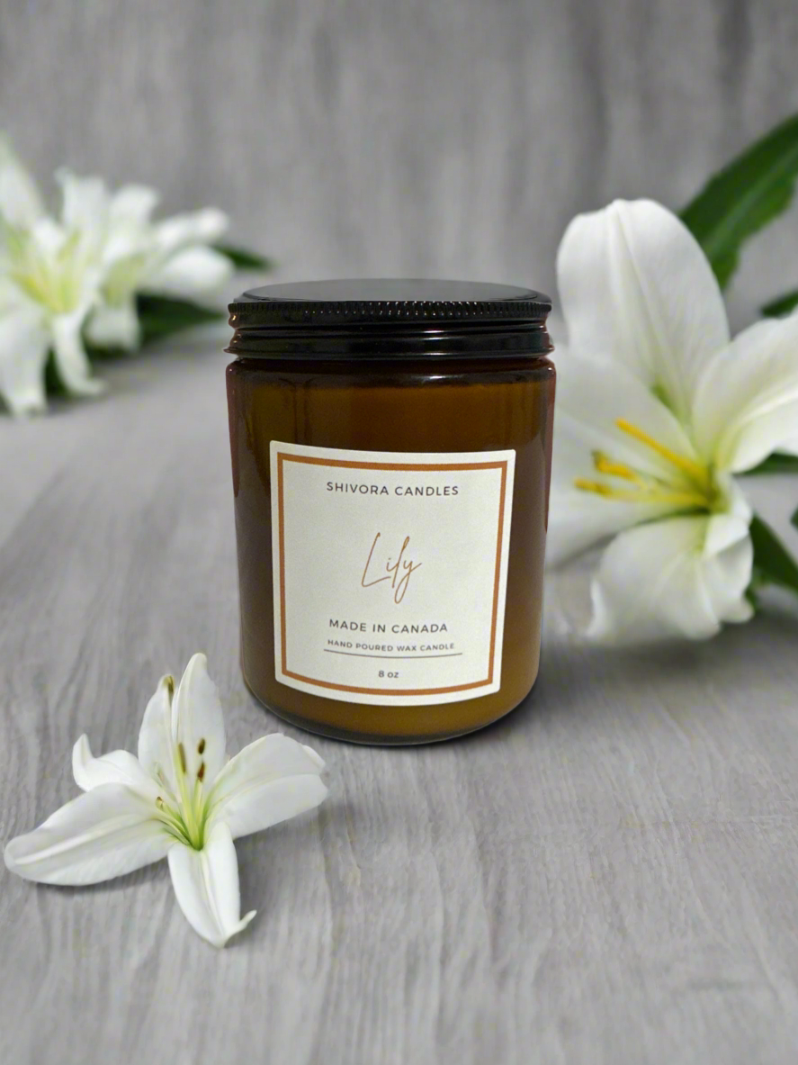 Lily Scented Candle - Shivora Candles