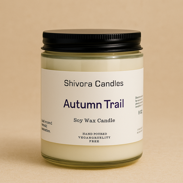 Autumn Trail Soy Wax Candle – 8 oz | Fall Woods & Crisp Air Scent - Shivora Candles