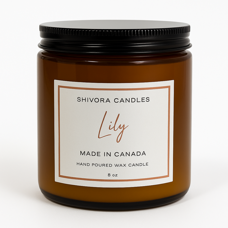 Lily Soy Wax Candle – 8 oz | Clean, Soft & Elegant Floral Scent - Shivora Candles