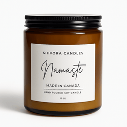 Namaste Soy Wax Candle – 8 oz | Grounding & Calming Aromatherapy Scent - Shivora Candles