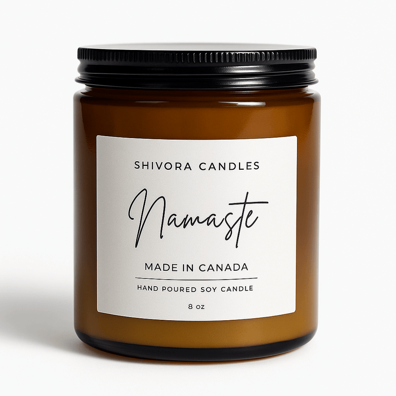 Namaste Soy Wax Candle – 8 oz | Grounding & Calming Aromatherapy Scent - Shivora Candles