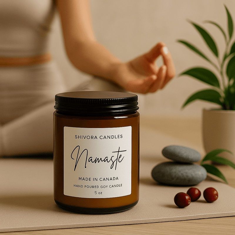Namaste Soy Wax Candle – 8 oz | Grounding & Calming Aromatherapy Scent - Shivora Candles