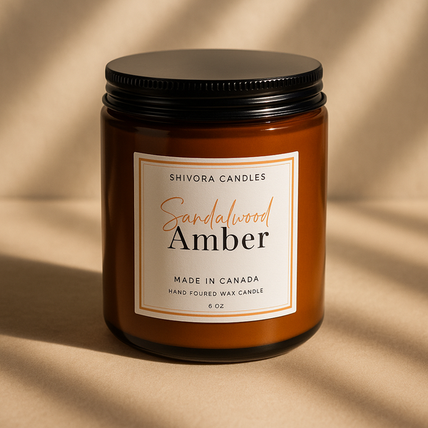 Sandalwood & Amber Soy Wax Candle 